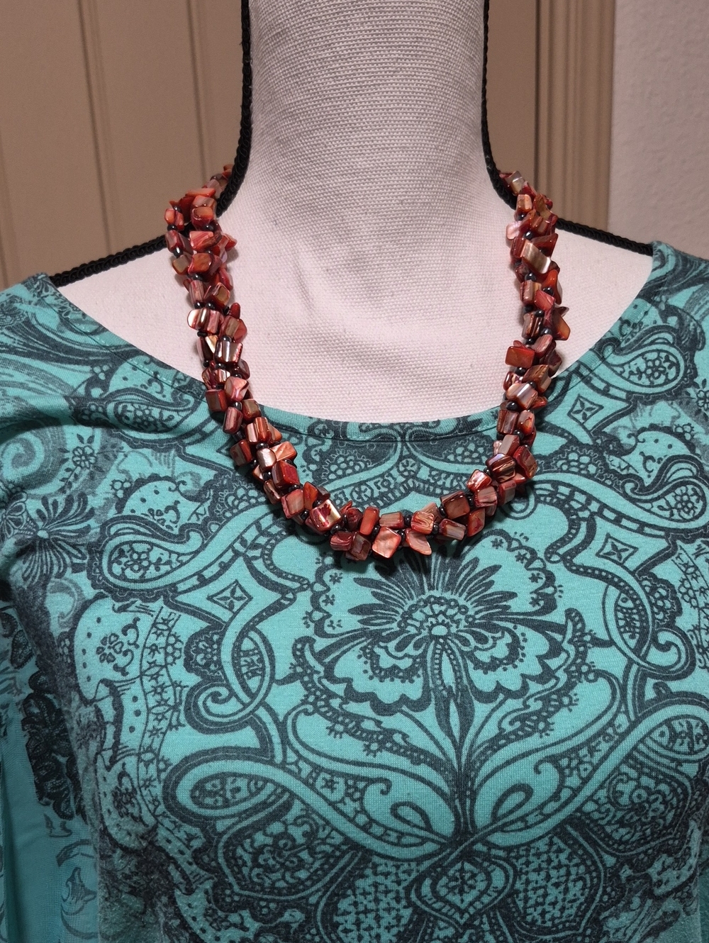 Coral Beaded Necklace